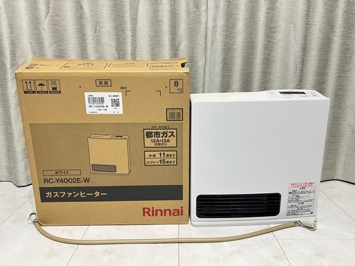 ガスファンヒーター  Rinnai  RC-Y4002E-W [都市ガス ホワイト]  美品