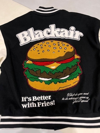 【美品】ブラックエアー　スタジャン ハンバーガー　Mサイズ　Black air