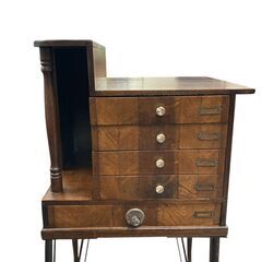 現状品 アンティーク 家具 木製 約幅４８×奥行３９×高さ１０７cm 基本引き取り限定 神奈川県横須賀市 ヴィンテージ/レトロ/昭和の画像