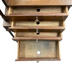 現状品 アンティーク 家具 木製 約幅４８×奥行３９×高さ１０７cm 基本引き取り限定 神奈川県横須賀市 ヴィンテージ/レトロ/昭和の画像