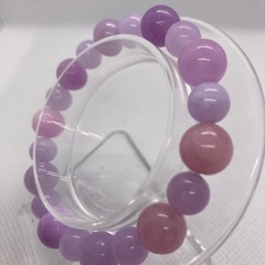 天然石 クンツァイト アメジスト エンジェライト ブレスレットの画像