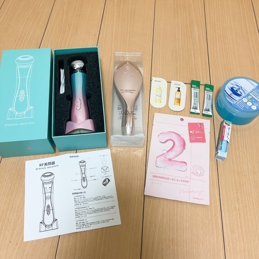 （新品）EMS イオン導入美顔器 リファヘアブラシ スキンケアセット※フランフランのポーチ付き