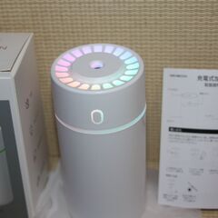 USB充電式ミニ加湿器 350ml 缶サイズ 卓上や車載用に 未使用品の画像