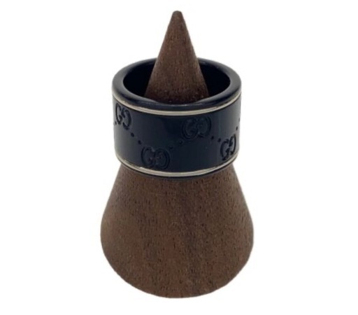 GUCCI シンセティックコランダム　GGアイコンリング9号　BLK