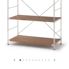 【無印良品】ステンレスユニットシェルフ　ウォールナットの画像