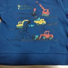 モリリンはたらく車＆英字プリントトレーナー80サイズの画像