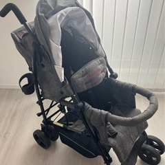 kinderwagon DUO シティ HOPII レインカバー付き　双子年子の画像