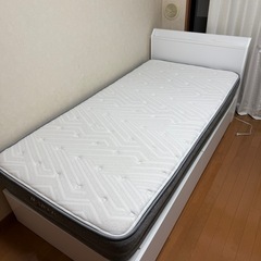 （受付終了）美品⭐︎シングルベッド収納付き