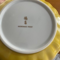 未使用 たち吉 黄地小花 菊割 煮物鉢 深皿 5枚セットの画像