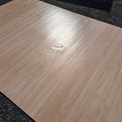 ①カッターで切れる中古のウッドカーペット【175cm×350cm】木彫合板 裏地は綿キャンパス の画像