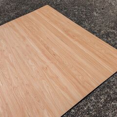 ①カッターで切れる中古のウッドカーペット【175cm×350cm】木彫合板 裏地は綿キャンパス の画像