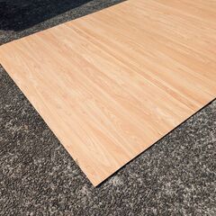 ②カッターで切れる中古のウッドカーペット【175cm×350cm】木彫合板 裏地は綿キャンパス の画像