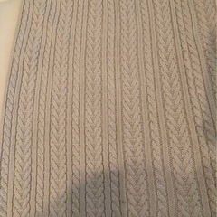 GU アイボリー　ケーブルニット タイトスカート ロング丈　ニットスカート　白　Sサイズの画像