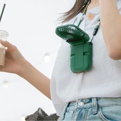 超軽量 ハンディファン 首掛け扇風機 ホワイトの画像
