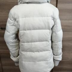 美品　ショールカラー　ダウンジャケット　オフホワイト　訳あり品の画像