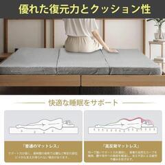 高反発折りたたみマットレス シングル　190N 厚み10センチ　コンパクト 190n 10cm マットレスの通販