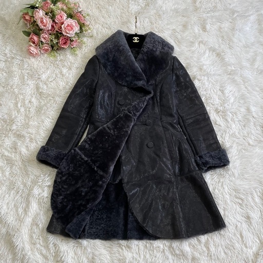 《 最高峰の絶品 》ARMANI COLLEZIONI 超豪華ムートンコート