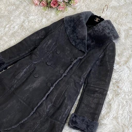 《 最高峰の絶品 》ARMANI COLLEZIONI 超豪華ムートンコート