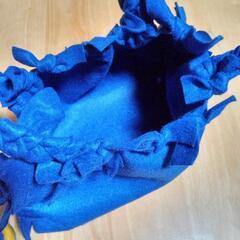 フリル付きハンドメイドバックの画像