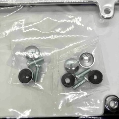 ナンバーフレーム シルバー 2枚セット 普通車 軽自動車の画像