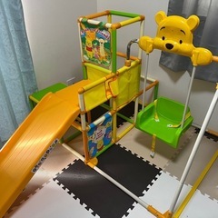 くまのプーさん おりたたみロングスロープキッズパークSP プラス（滑り台、ブランコ）の画像