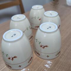 たち吉 花化粧 湯呑 5個の画像