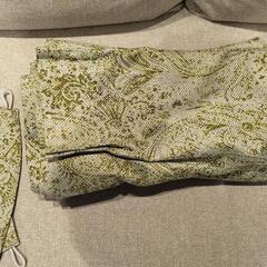 カーテン緑【サイズ】縦：190cm、横：180cmの画像