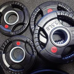 1.25kg 2.5kg 5kg 10kg15kg各2枚バーベルプレート5点セット 穴径50mm　筋トレの画像