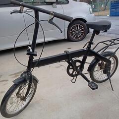 折りたたみ自転車　ブラックの画像