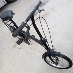 折りたたみ自転車　ブラックの画像