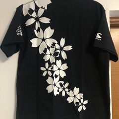 Canterbury ブラック 桜柄 Tシャツ JAPAN RUGBY ラグビーの画像