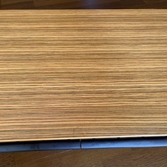 【値下げしました】ウッド&アルミ調　ローテーブルの画像