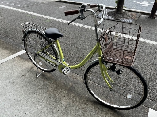 【大人用】整備済 丸石 26型 ステートL型 中古自転車 婦人車 黄緑色 \u003c自転車のオオムラ 静岡店\u003e