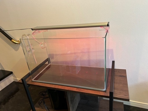60cmの水槽とGEX水槽台＋オマケの濾過器＋エアー中古品 GEX GEX ガラス水槽 スリムアクアセット400 外掛け