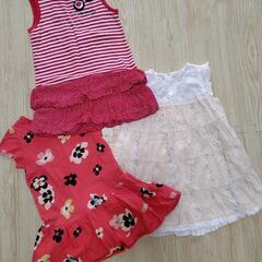 【中古品】子ども服 100サイズ 女の子 夏服 キュロット Tシャツ ワンピースの画像