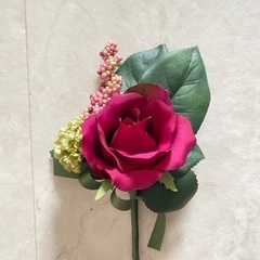 花嫁ブーケ/ブートニアセット　赤バラの画像