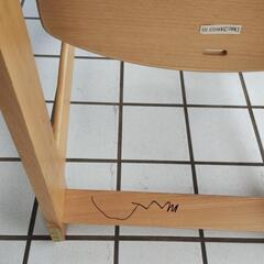 ①木製子供用ハイチェア　60kgまでの大人も座れます(9/15までの出品）の画像