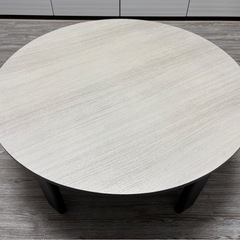 訳あり　こたつ　お洒落な丸テーブル　こたつ　布団セット　折りたたみ式の画像