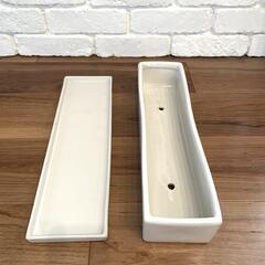 美品 ワイドプランター (サイズ：約37cm x 7.5cm x 7.5cm)の画像