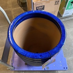 RIBBED セラミック　陶磁器　プランター　外径42cm/内径35cm/高さ53.5cmの画像