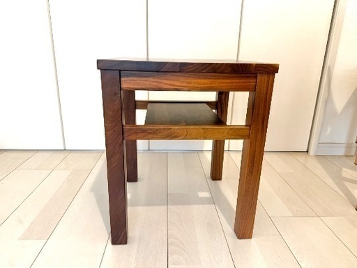 無印 サイドテーブルベンチ 木製サイドテーブルベンチ／板座／オーク材