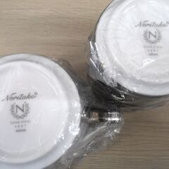未使用 ノリタケ エイダン マグペアセット 黒×1 白×1 色変り マグカップ Noritake 4867 ボーンチャイナ 苫小牧西店の画像