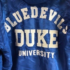 X655 DUKE UNIVERSITY/デューク大学 ブルーデビルズ Lサイズ ベンチコート バスケ 古着 の画像