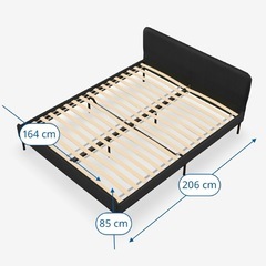 【2/8.9:00】【IKEA】　クイーンサイズベッド　ベッドフレーム&マットレスの画像