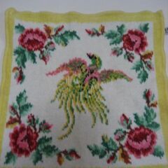 フェイラー③　タオルハンカチ　ドイツ製　鳳凰 × 薔薇