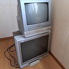 ブラウン管テレビ2台