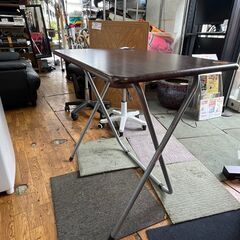 【リサイクルショップどりーむ鹿大前店】No.854　折りたたみテーブル　簡易テーブル　軽量　便利品　の画像