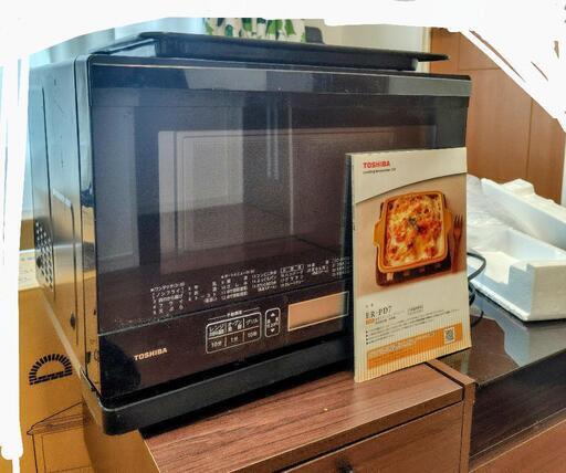 動作◎説明書、天板付き　2016年製ER-PD7-K 東芝　簡易スチームオーブンレンジ 石窯ドーム