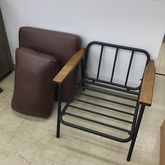 ⭐︎値下げしました⭐︎アイアンソファ　ヴィンテージスタイル　1人掛けの画像