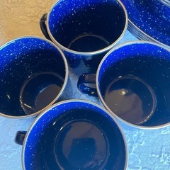 キャンプ用 ホーロー食器セット4人の画像